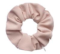 Scrunchies 2pcs 11cm Vintage Stripe Knitted Fabric Invisible Zipper Hair Rope For Women Scrunchie Elastic Tie For the woman(Pink)