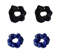 Scrunchies 2PCS/4PCS/6PCS Golden Star Patterned Fbric Hair Loop Rope Accessories For Girl(4PCS)