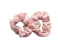 Scrunchies 2PCS/4PCS/6PCS Golden Star Patterned Fbric Hair Loop Rope Accessories For Girl for various hairstyles, such as ponytails(Pink 2pcs)