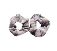 Scrunchies 2PCS/4PCS/6PCS Golden Star Patterned Fbric Hair Loop Rope Accessories For Girl(Gray 2pcs)