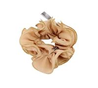 Scrunchies 2pcs Women Vintage Double Layer Chiffon Hair Ties Glitter Fabric Scrunchies Bands Stretch Holder(Khaki)