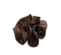 Scrunchies Big Hair Tie Ribbon Scrunchies Satin Elastic Band Bow Women Simple Temperament Style Ponytail Accessories For the woman(1 Dark brown)
