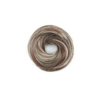 Scrunchies Donut Wig Accessory Updo Buns Hairs Synthetic Piece Straight Chignon Extension Mini Rubber Band Hair Bun Elegant or Chic Look(Brown+Blonde)