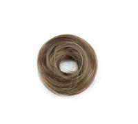 Scrunchies Donut Wig Accessory Updo Buns Hairs Synthetic Piece Straight Chignon Extension Mini Rubber Band Hair Bun Hair Ponytail for Women Girls(Medium Auburn Ash Blonde)