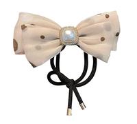 Scrunchies for Women, 5PCS Pearl Bow Head Rope Ponytail Hair Ring Tied Hair Rubber Band Female Hair Accessories Ponytail Hair Accessories