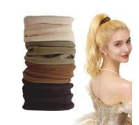 Scrunchies for Women, Elastic Hair Bands for Women, Wide No Damage Soft Scrunchies, Multicolor Seamless Ropes Ponytail Holder Hair Accessories, 4 Pack