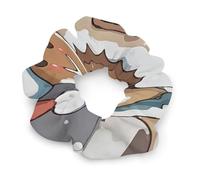 Scrunchies for Women Men Hair Ties Gingerbread Small Home No Damage Scrunchy Hair Bands All Day Comfort Stylish for All Hair Types