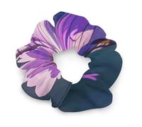 Scrunchies for Women Men Hair Ties Lovely Purple Butterflys No Damage Scrunchy Hair Bands All Day Comfort Stylish for All Hair Types