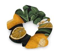 Scrunchies for Women Men Hair Ties Oranges And Leaves No Damage Scrunchy Hair Bands All Day Comfort Stylish for All Hair Types