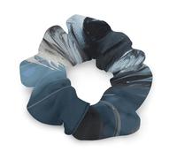 Scrunchies for Women Men Hair Ties Wolf Sitting in The Snow No Damage Scrunchy Hair Bands All Day Comfort Stylish for All Hair Types