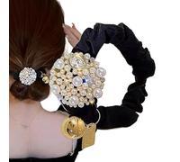 Scrunchies for Women,Ponytail Holders Hair Elastics Bands | Pearl Scrunchies Women Girls Elastic Accessories for Buns, Ponytails, and Braids