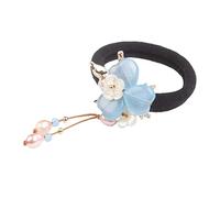 Scrunchies Hair Ties Bobbles Light Blue Petal Headgear Dish Hair Ring Head Rope Ancient Style Accessories Ponytails Holder