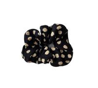 Scrunchies Leopard Fabric Scrunchies Elastic Hair Bands Women Girls Corduroy Dot Zebra Ponytail Holder Ties For the woman(Dot black)