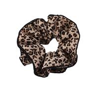 Scrunchies Leopard Print Hair Scrunchies Ponytail Holder Elastic Bands Wrist Line Fabric Scrunchy Ties For Show Sleepover Party For the woman(Silver)