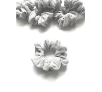 Scrunchies Set, 6 Pieces Silver Mesh With Lurex. Quality Silver Metallic Lurex. Silver