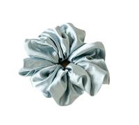 Scrunchies Silk Scrunchies Solid Color Oversized Hair Ties Retro Accessories Simple Ponytail Ropes Head Bands For the woman(Blue)