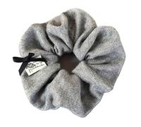Scrunchies Tie Set With Vintage Butterfly Bow, Fabric Patch, Large Intestine Design, Knitted Bun Headband, And Low Ponytail Hair Rope For the woman(Gray)