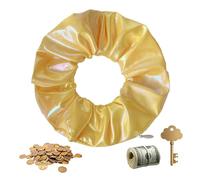 Scrunchies with Zip Pocket - Soft and Elastic Styling | Hair Band with Compartment - for Makeup Money Keys Valuables