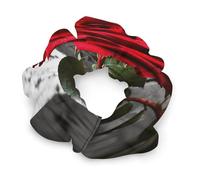 Scrunchy Hair Ties,Blooming Red Rose Print Hair Tie,elastic Hair Bands,soft Hair Accessories,suitable for All Hair Types