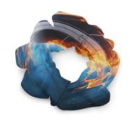 Scrunchy Hair Ties,Ice And Fire Volleyball Print Hair Tie,elastic Hair Bands,soft Hair Accessories,suitable for All Hair Types