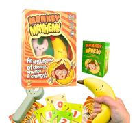 Scrungo Games Monkey Mayhem Fun Card Game -A game of champs, chumps, and chimps!| Hilarious Strategy Game for 2-8 Players, Ages 10+ | Includes 107 Cards, Banana & Wrench