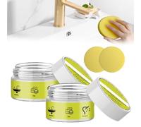 Scrurbology Cleaning Stone, Scrubology Stone Cleaner with Power Sponge - All Purpose Cleaner Multi Surface Cleaner, Chemical-Free Shine on Kitchen, Bathroom, And All Home Surfaces (2, Yellow)