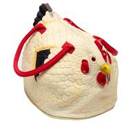 SCS Direct Large The Original Rubber Hen Chicken Purse with Top Handle Cute Unique Fashion Novelty Tote for Women, White