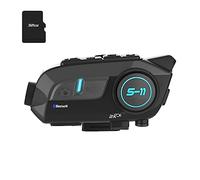 SCSETC S-11 Motorcycle Bluetooth Headset with 2K HD Camera & Video,3000m 6 Riders Intercoms,WiFi Transit/CVC Noise Cancellation/360°Adjustable/Auto Connection/Music Sharing/32GB SD Card (A)