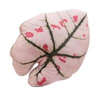 SCSFCVIUS 3D Monstera Leaf Throw Pillows - 15" Philodendron Plush Cushion for Plant Lovers Garden Lovers Living Room Bedroom Decor (Strawberry Taro)