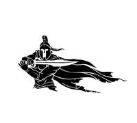 SCSHY Car Sticker 14.5 * 7.6Cm Handsome Warrior Leader Car Sticker Decal Soldier Black/Silver Covering The Body Vinyl