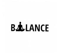 SCSHY Car Sticker 15.2Cm*4Cm Balance Buddhism Meditation Room Yoga Car Stickers Vinyl Decal Black/Silver