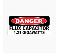 SCSHY Car Sticker 15.7Cm*7Cm Amusing Danger Flux Capacitor 1.21 Gigawatts Reflective Car Sticker