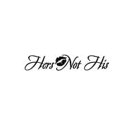 SCSHY Car Sticker 16Cm*2.9Cm Fun Hers Not His Decoration Vinyl Car Sticker Decal Accessories Black/Silver