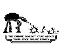 SCSHY Car Sticker Funny Family The Empire Doesn'T Care About Your Family Text Car Sticker Creative Exterior Accessories Vinyl Decals