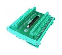 Scsi-100p-a Terminal Block 100 Pin Connector For Din Rail Mounting In Plc Systems And Motor Control Units With Compact Black Pcb Design Measuring 149x125x52mm For Industrial Wiring Applications