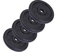 SCSPORTS® 4 x 5 kg Cast Iron Weight Plates, 30/31 mm, 20 kg Set