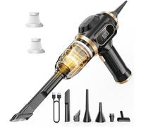 Scstartx Portable Car Vacuum Cordless Mini Handheld Vacuums Cleaner Rechargeable with LCD Display and Multi-Nozzles, High Power Hand held Cleaners for Car, Home, Office, Sofa, Pet Hair,Keyboard