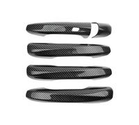 SCSTHRCRA Car Exterior Door Handle Cover for M&ercedes for B&ENZ CLA for A C E Class for GLC GLB Black Carbon Fiber LHD Car Door Handle Cover Styling Accessories Stickers (Carbon 1 Sensor)