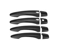 SCSTHRCRA Car Exterior Door Handle Cover for N&issan for Rogue X-Trail 2014-2017 Qashqai 2016-2019 Kicks Car Decoration Black Exterior Door Handle Moulding Cover Trim Sticker (Smart Carbon)