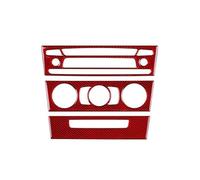 SCSTHRCRA For B&MW 1 Series E81 E82 E87 E88 2008-2013 Central Control Radio CD Panel Temperature S&EAT Heating Frame Car Interior Mouldings(Red B)