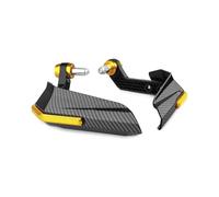 SCSTHRCRA Motorcycle Brake Protector for Y&amaha for FZ6 for FAZER Motocycle Handlebar Grips Brake Clutch Levers Guard Handguard Shield Protector Accessories (Gold)
