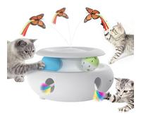 Scsuupoee 3-in-1 Automatic Interactive Electronic Moving Ambush Feather (White)