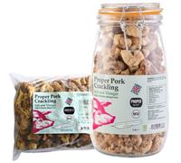 SCT Proper Pork Crackling 1.5L Glass Jar + 1.5L Refill Bundle - 11 Flavours Available - Keto, Gluten & Allergen Free, Low Carb, High Protein - Handmade in Britain (Sea Salt & Vinegar)