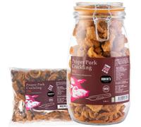 SCT Proper Pork Crackling 1.5L Glass Jar + 1.5L Refill Bundle - 11 Flavours Available - Keto, Gluten & Allergen Free, Low Carb, High Protein - Handmade in Britain (BBQ)