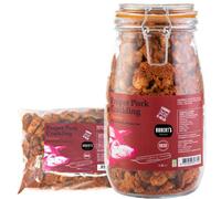 SCT Proper Pork Crackling 1.5L Glass Jar + 1.5L Refill Bundle - 11 Flavours Available - Keto, Gluten & Allergen Free, Low Carb, High Protein - Handmade in Britain (Chorizo)