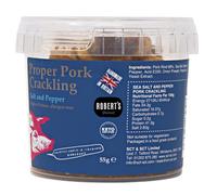 SCT Proper Pork Crackling 55g Pot - Available in 11 Flavours - Keto, Gluten & Allergen Free, Low Carb, High Protein - Handmade in Britain with Family Recipe (Salt & Pepper, 12 pots)