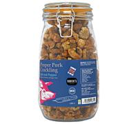 SCT Proper Pork Crackling - Available Different Flavors - Keto, Gluten & Allergen Free, Low Carb, High Protein - Handmade in Britain With Family Recipe (Sea Salt & Pepper, 1.5L Jar)