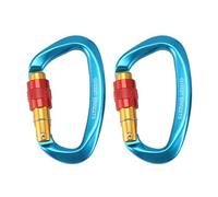 Sctecoau 2PCS 25KN Carabiner Clip D Shape Hook Aluminium Alloy Mountaineering Equipment for Hiking, Camping, Backpack Hooks A