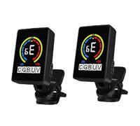 Sctecoau 2pcs Rechargeable Color Screen Guitar Tuner Ukulele Violin Bass Tuning Meter Guitar Tuner Accessories