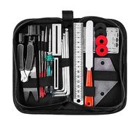 Sctecoau Guitar Cleaning And Maintenance Tool Set Silver Fret Protector Guitar Three-In-One Stringer Leveling Ruler Fret Grinding Set